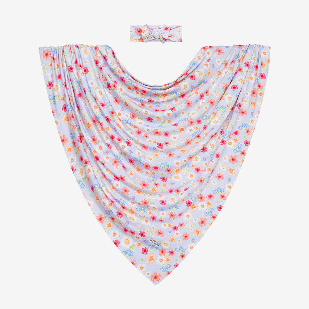 CARISSA Infant Swaddle and Headwrap Set - Posh Peanut
